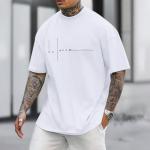 Men's Oversized Graphic Letter Print T-Shirt