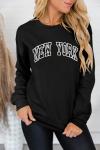 New York Graphic Long Sleeve Sweatshirt for Women
