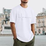 Men's Oversized Graphic Letter Print T-Shirt