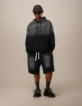 Aelfric Eden Oversized Acid Wash Hoodie - Black