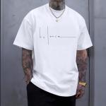 Men's Oversized Graphic Letter Print T-Shirt