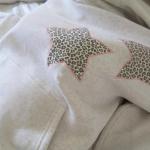 Leopard Print Star Hooded Sweatshirt for Women