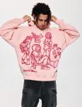 Y2K Cute Oversized Pink Graphic Hoodie