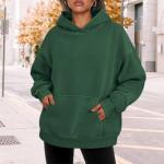 Oversized Acid Wash Hooded Sweatshirt for Women