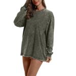 Oversized Vintage Acid Wash Green Crewneck Tee