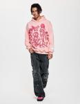 Y2K Cute Oversized Pink Graphic Hoodie