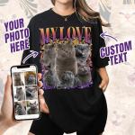 Personalized Vintage 90s Cat Face T-Shirt