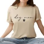 Custom Dog Mom T-Shirt with Paw Print Design