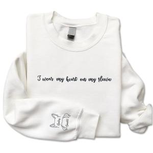 Personalized Dog Mom Hoodie with Embroidered Ears