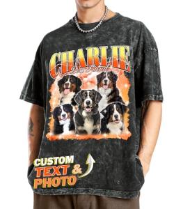 Custom Dog Face Tees for Men with Names