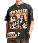 Custom Dog Face Tees for Men with Names