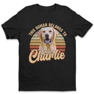 Personalized "This Human Belongs to Me" T-Shirt