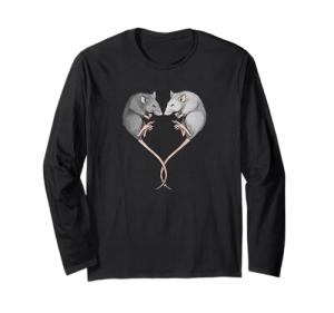Cute Love Heart Pet Rat Lover Long Sleeve Tee