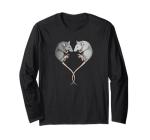 Cute Love Heart Pet Rat Lover Long Sleeve Tee