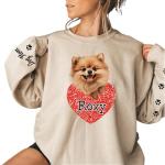 Personalized Dog Mama Glitter Sweatshirt for Women