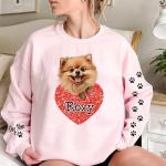 Personalized Dog Mama Glitter Sweatshirt for Women