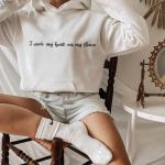 Personalized Dog Mom Hoodie with Embroidered Ears