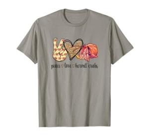 Peace, Love, and Hermit Crab Kids T-Shirt