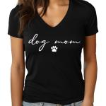 Custom Dog Mom T-Shirt with Paw Print Design