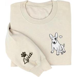 Custom Bull Terrier Sweatshirt with Name Embroidery