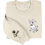 Custom Bull Terrier Sweatshirt with Name Embroidery