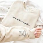 Personalized Dog Mom Hoodie with Embroidered Ears