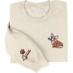Personalized Corgi Sweatshirt with Name Embroidery