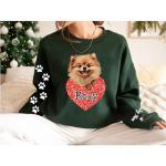 Personalized Dog Mama Glitter Sweatshirt for Women
