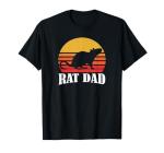Funny Vintage Sunset Pet Rat Dad T-Shirt