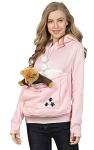 Pink Women's Pet Carrier Hoodie - XL