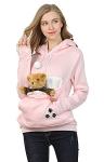Pink Women's Pet Carrier Hoodie - XL