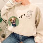 Custom Embroidered Dog Mom Sweatshirt with Portrait