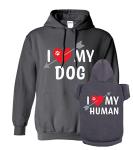 Matching "I Heart My Dog" Hoodies for Owners
