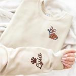 Personalized Corgi Sweatshirt with Name Embroidery
