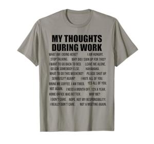 Thoughts at Work T-Shirt for Colleagues