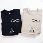 Personalized Infinity Couple Hoodies Sweatshirt Gift