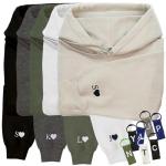 Custom Embroidered Heart Hoodie - Personalized Initials