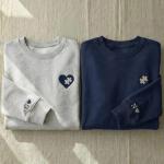 Personalized Heart and Puzzle Piece Couples Hoodies