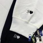 Custom Embroidered Heart Hoodie - Personalized Initials