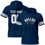 Dallas Custom Name Number Hoodie T-Shirt for Men