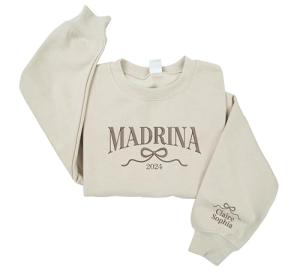Personalized Madrina Sweatshirt and T-Shirt Combo