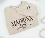 Personalized Madrina Sweatshirt and T-Shirt Combo