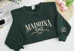 Personalized Madrina Sweatshirt and T-Shirt Combo