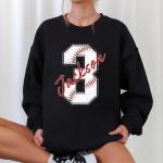 Personalized Baseball Mom T-Shirt with Name & Number