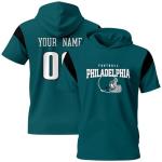 Custom Name Number Short Sleeve Hoodie T-Shirt