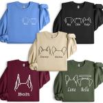 Personalized Dog Mom Sweatshirt with Cute Design