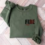 Firefighter Wife Embroidered Hoodie and T-Shirt