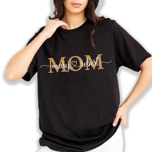 Custom Mom Shirt with Kids' Names