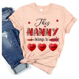 Custom Nanny Shirt with Kid's Name