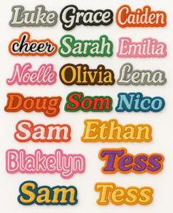 Set of 2 Personalized Embroidered Name Patches